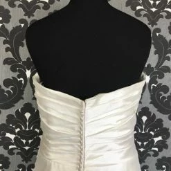 Something Blue Size 18 Ivory Justin Alexander Satin Strapless Ballgown Sweetheart