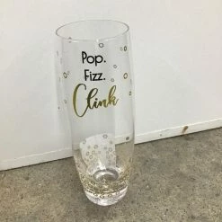 Something Blue Things Remembered Champagne Glass Glass Clear/Gold Size 2pc GLASSWARE