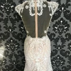 Something Blue Calla Blanche Women's Wedding Dress Lace Ivory/Champagne Size 12 12 Something Blue Calla Blanche Women's Wedding Dress Lace Ivory/Champagne Size 12