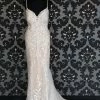Something Blue Stella York 7312 Wedding Dress Size 14 Lace Ivory Sleeveless Sheath V-Neck WEDDING DRESSES