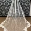 Something Blue Cathedral Ivory Tulle With Lace And Sequin Veil VEILS