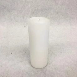 Something Blue Pillar Candle Wax White Size 5.5" CANDLES