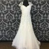 Size 12 Off White Pronovias Lace Cap Sleeve Dropwaist Sweetheart