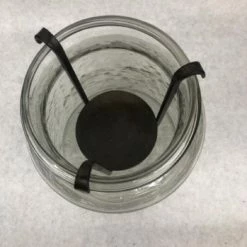 Something Blue As Is Pier 1 Imports Candle Holder Glass/Metal Clear/Bronze Size 8.5"x6.5"