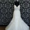 Something Blue Essense D2365 Wedding Dress Size 14 Beaded Lace/Tulle Ivory Sleeveless