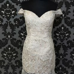 Something Blue Women's Formal Lace Ivory Size 12 Cocktail Dress FORMAL/MOTHER'S DRESSES