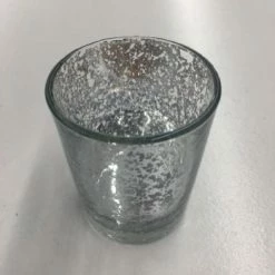 Something Blue Wedding DECOR Votive Holder Mercury Glass Silver Size 2.5