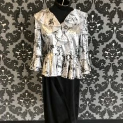 Something Blue FORMAL/MOTHER'S DRESSES Adrianna Papell 035325610 Women's MOB Satin Black/Silver Size 12