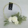 Something Blue DECOR Wreath Size 10" Metal/Floral Green/Gold/Ivory FLORAL