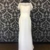 Size 8 Off White Pronovias Lace/Chiffon Convertible Topper Sheath Sweetheart WEDDING DRESSES