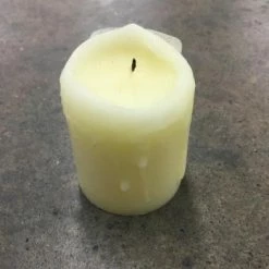 Something Blue Wedding Pillar Candle Wax Ivory Size 2.25" CANDLES