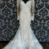 Something Blue WEDDING DRESSES CallaBlanche 121229 Wedding Dress Size 10 Beaded Ivory/Champ Long Sleeve