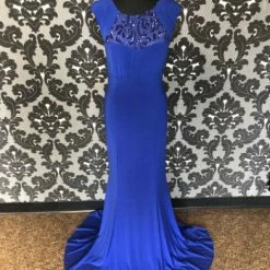 Something Blue Miss Kim 1825 Formal Poly Spandex Royal Blue Size L FORMAL/MOTHER'S DRESSES