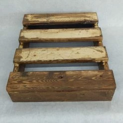 Something Blue Wood Decor Size 14.5"x11.5"x3 Wood Dark Stain WOOD DECOR