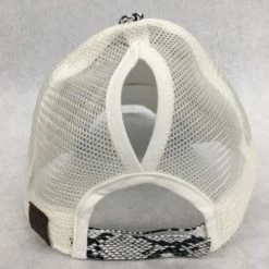 Something Blue Wedding THE PARLOUR Glittery Ponytail Trucker Cap Snakeskin