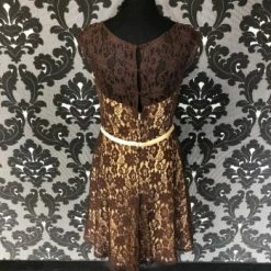 Something Blue FORMAL/MOTHER'S DRESSES Emma Mae Bridal KiKi Women's Formal Lace Espresso/Champagne Lace