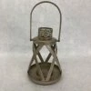 Something Blue Lantern Size 9.5" Metal Champagne LANTERNS/BIRDCAGES