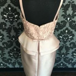 Something Blue Size 10 Light Pink Social Occasions Cocktail Bengaline & Lace Strapless