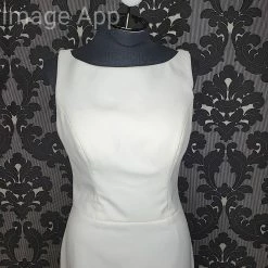 Something Blue WEDDING DRESSES Sincerity Bridal 11054 Crepe Ivory Size 12 AS IS PILLING/DISCOLORED