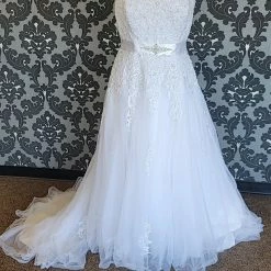 Something Blue Jasmine Women's Wedding Dress Lace/Tulle Ivory Size 16 Strapless WEDDING DRESSES