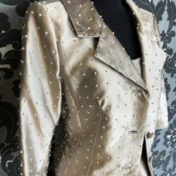 Something Blue FORMAL/MOTHER'S DRESSES Size 8 Taupe Montage Floor Silk Dress With 3/4 Length Jacket