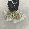 Something Blue NEW ARRIVALS 8" White Lace Rhinestone 14k Plated Hair Clip