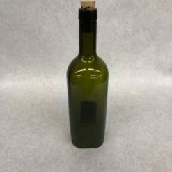 Something Blue Wine Bottle Glass Olive Size 11.5" GLASSWARE DECOR