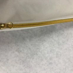 Something Blue NEW ARRIVALS Pouch Canvas Ivory/Black/Gold Size 9