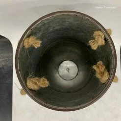 Something Blue DECOR Hobby Lobby Bucket Galvanized Silver Size 23.5" CONTAINER