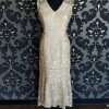 Something Blue FORMAL/MOTHER'S DRESSES Adrianna Papell Formal Size 14 Lace Nude