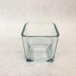 Something Blue Vase Glass Clear Size 3.5" VASES DECOR