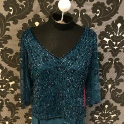Something Blue FORMAL/MOTHER'S DRESSES Jakara Women's Formal Chiffon Teal Size 12