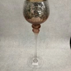 Something Blue Kirkland's Goblet Mercury Glass Rose Gold Size Large CANDLES DECOR