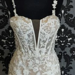 Something Blue WEDDING DRESSES CallaBlanche 121101 Wedding Dress Size 12 Sequin/Lace Ivory Sleeveless