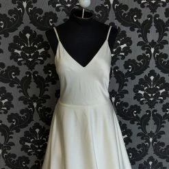 Something Blue WEDDING DRESSES La Perle LP2010 Hudson Wedding Dress Size 12 Silk Ivory Sleeveless A-line