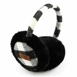 Something Blue Wedding Buffalo Plaid Black Ear Muffs