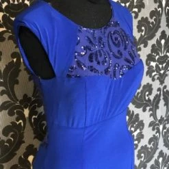 Something Blue Miss Kim 1825 Formal Poly Spandex Royal Blue Size L FORMAL/MOTHER'S DRESSES