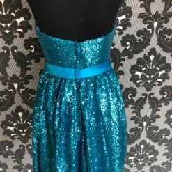 Something Blue Christina Wu 70722 Women's Formal Sequin Marine Blue Size 8 FORMAL/MOTHER'S DRESSES