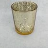 Something Blue DECOR Votive Holder Size 2.5" Mercury Glass Light Gold CANDLES