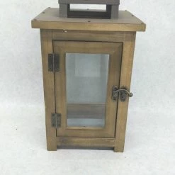 Something Blue Stonebriar Collection Lantern Wood/Metal/Glass Brown LANTERNS/BIRDCAGES DECOR