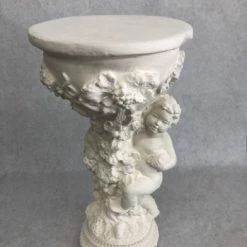 Something Blue Pillar Size 14" Clay Whtie CENTERPIECES DECOR