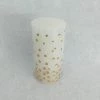 Something Blue Pillar Candle Size 6" Wax White/Gold CANDLES DECOR