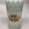 Something Blue Hobby Lobby Pillar Candle Wax Ivory/Blue/Gold Size 5.75" CANDLES