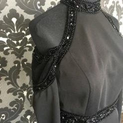 Something Blue Size 8 Black Jasz Couture Polyester Sheath 6274 PROM