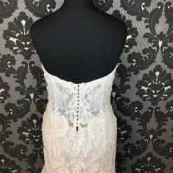 Something Blue WEDDING DRESSES House Of Wu 19129 Women's Wedding Dress Lace Ivory/Nude Size 14