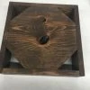 Something Blue Wedding DECOR Cake Stand Wood Dark Stain Size 12.75" X 12.75" Square