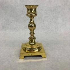 Something Blue Taper Candle Holder Size 5" Brass Brass CANDLES