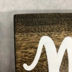 Something Blue Sign Size 2pc Wood White/Brown SIGNS