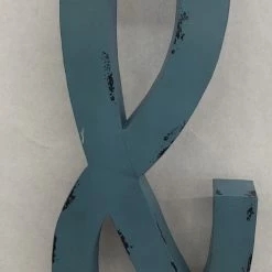 Something Blue PICK UP ONLY "&" Sign Size 16"x39" Metal Slate SIGNS