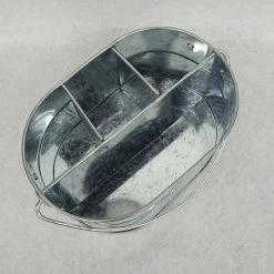 Something Blue Caddy Size 5" X 10" Galvanized Gray CONTAINER